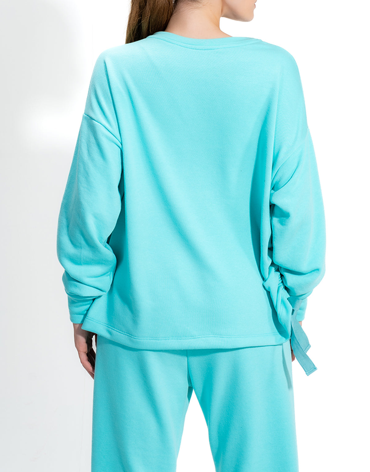 SCRUNCH TEAL HOODIE