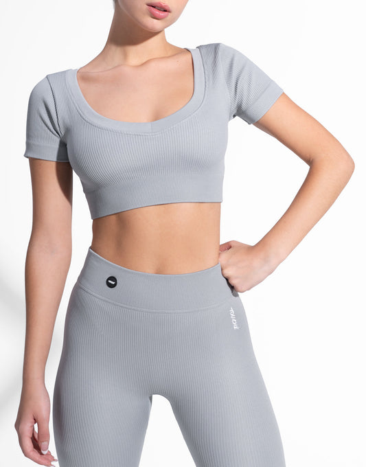 FADE GREY SEAMLESS TOP