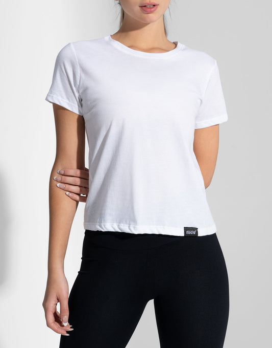 WHITE BASIC TEE