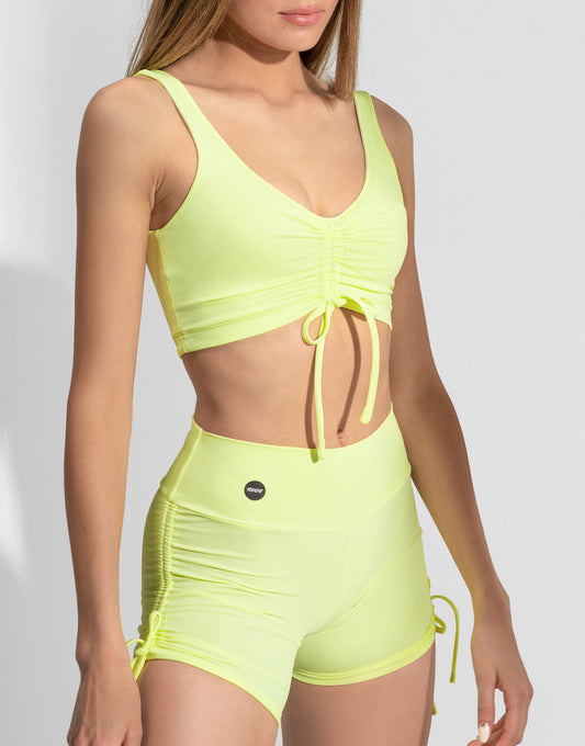 SCRUNCHI NEON TOP